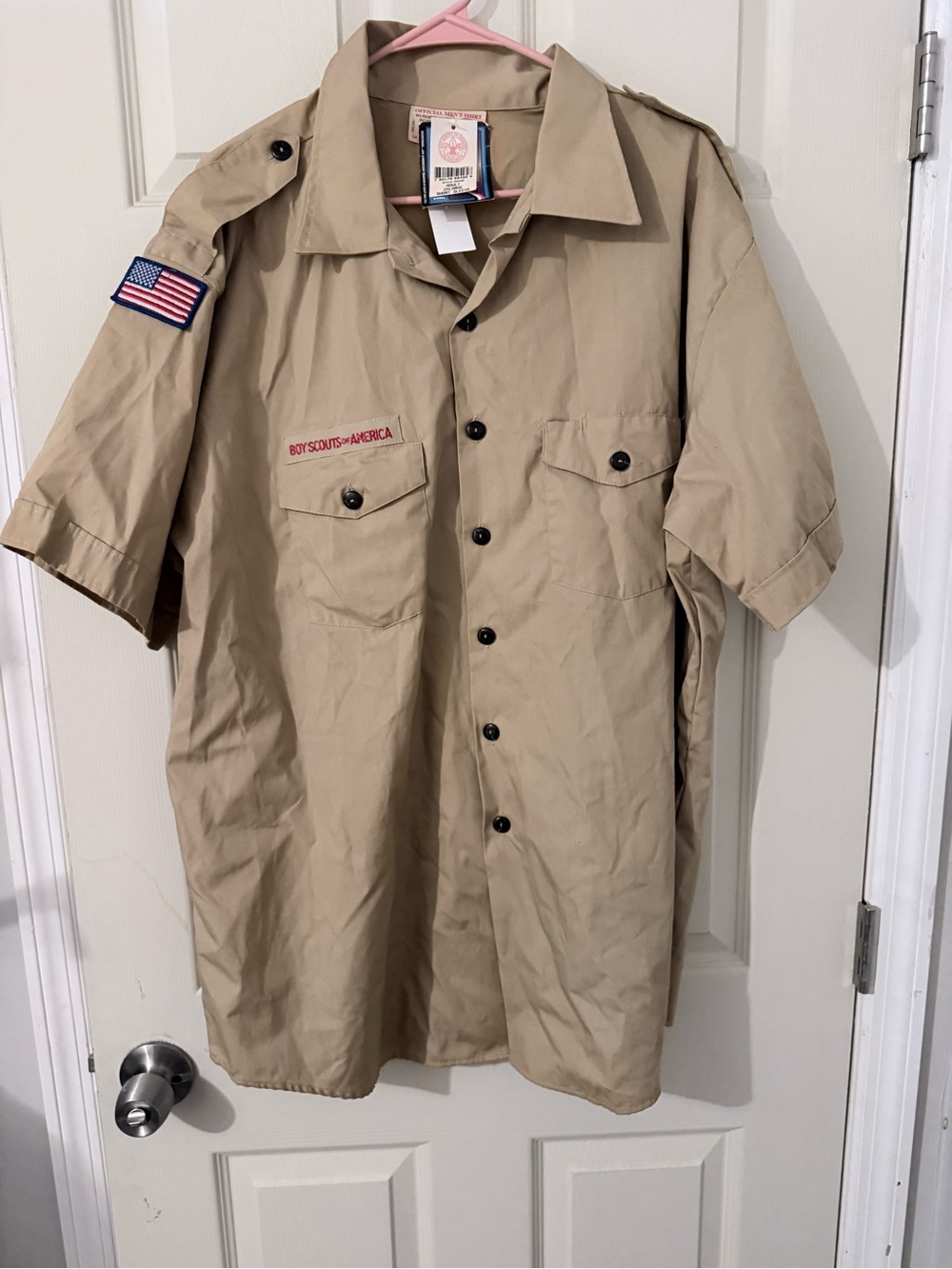 Boy Scouts of America Tan Short-Sleeve Button-Down Shirt